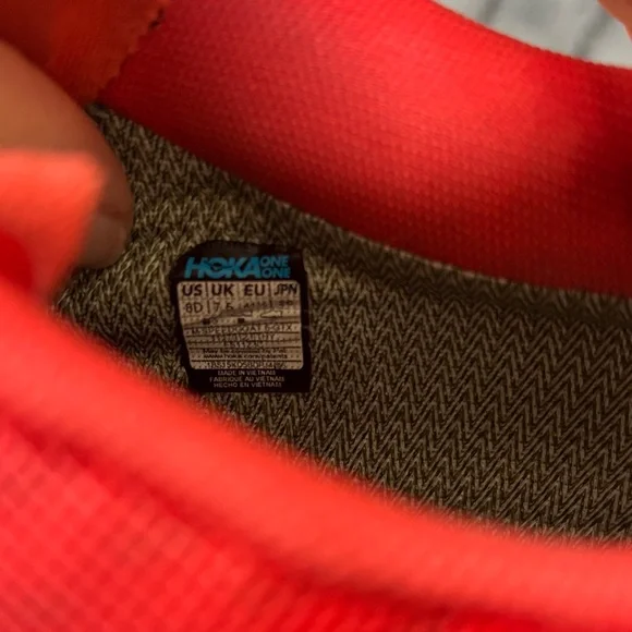 Hoka One One Speedgoat 5 Men's Running Shoes - Fiesta/Thyme -US 8D - Picture 10 of 11